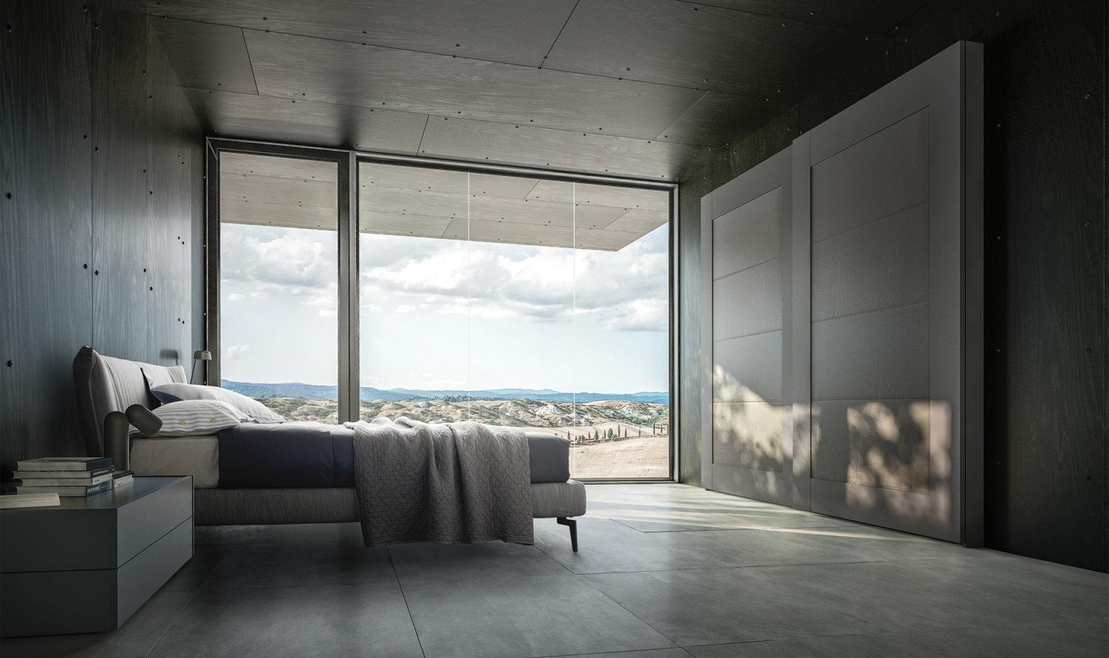 QUADRA Modular lacquered wardrobe with coplanar doors QUADRA Modular lacquered wardrobe with coplanar doors