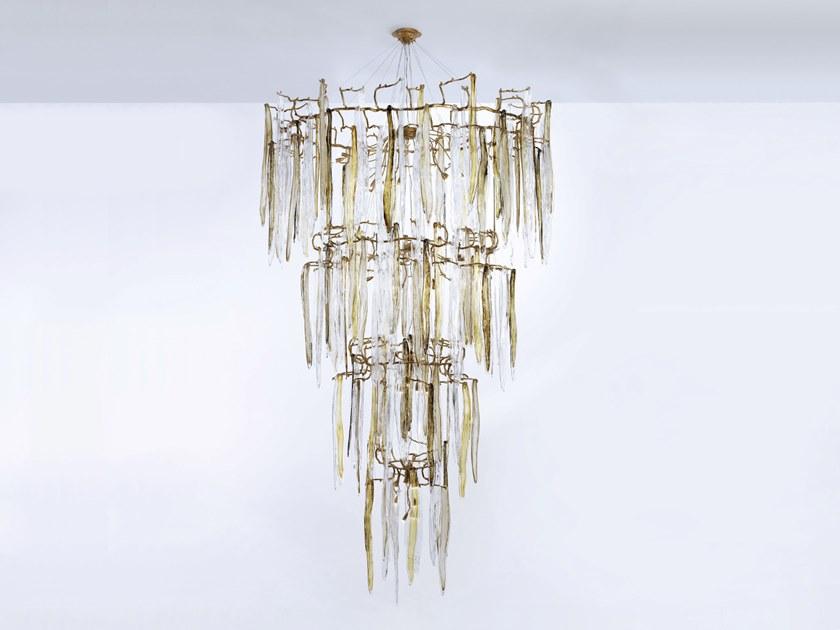 WATERFALL CT3303/51 Handmade bronze pendant lamp