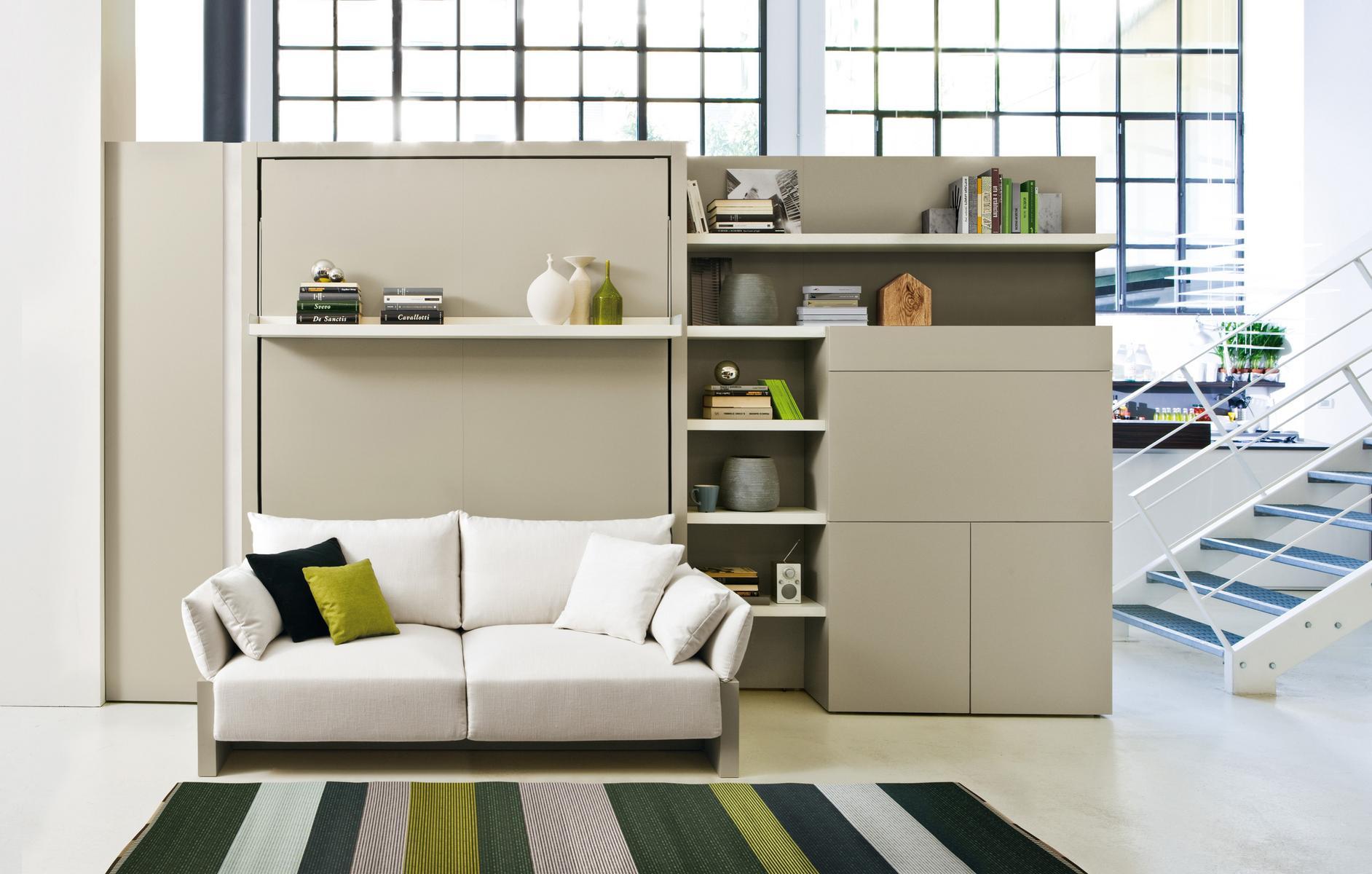 NUOVOLIOLÁ 10 Convertible fabric sofa with storage space