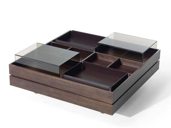 ST. GERMAIN Wooden coffee table with storage space