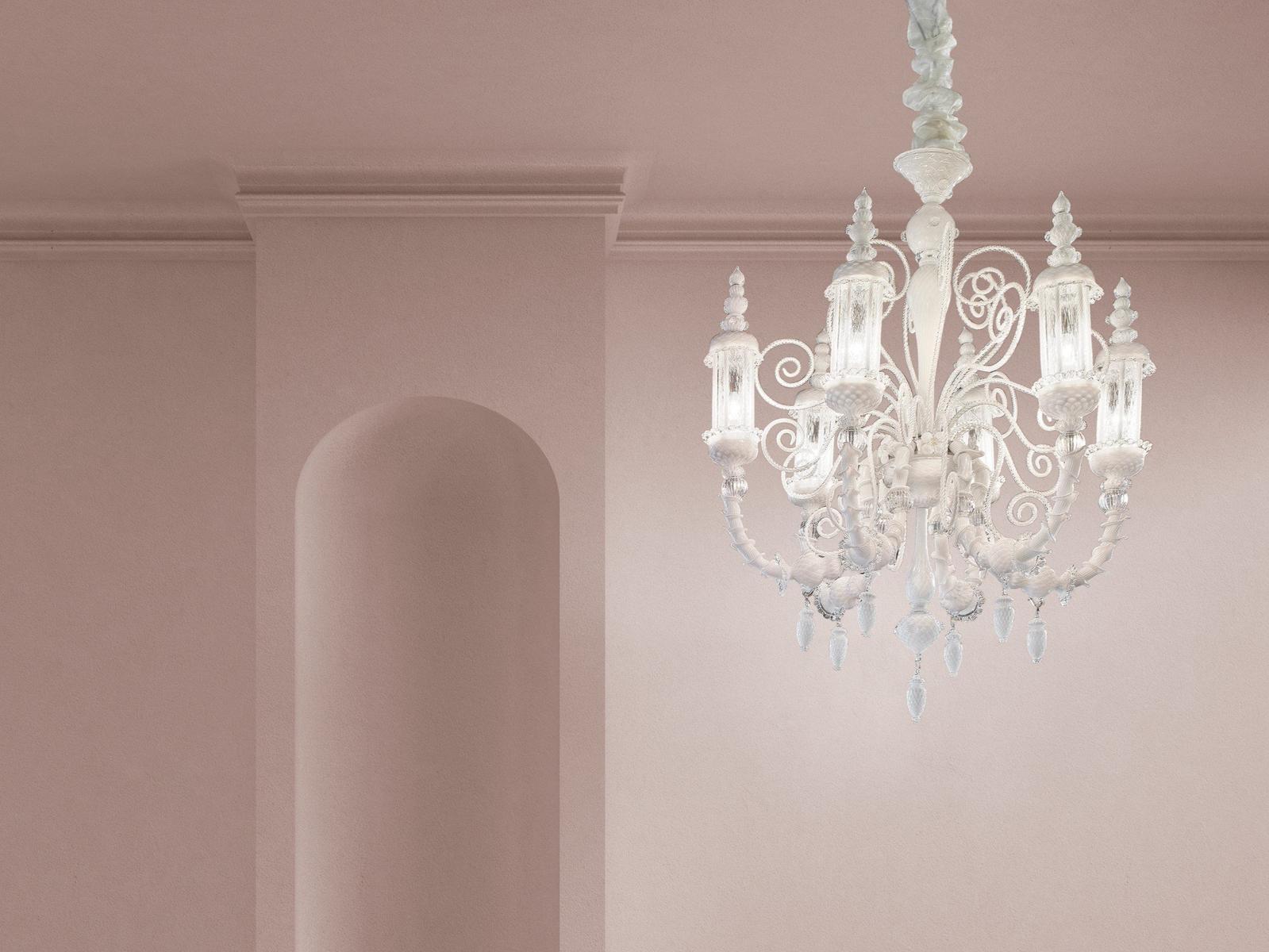 BUCINTORO Glass chandelier with crystals
