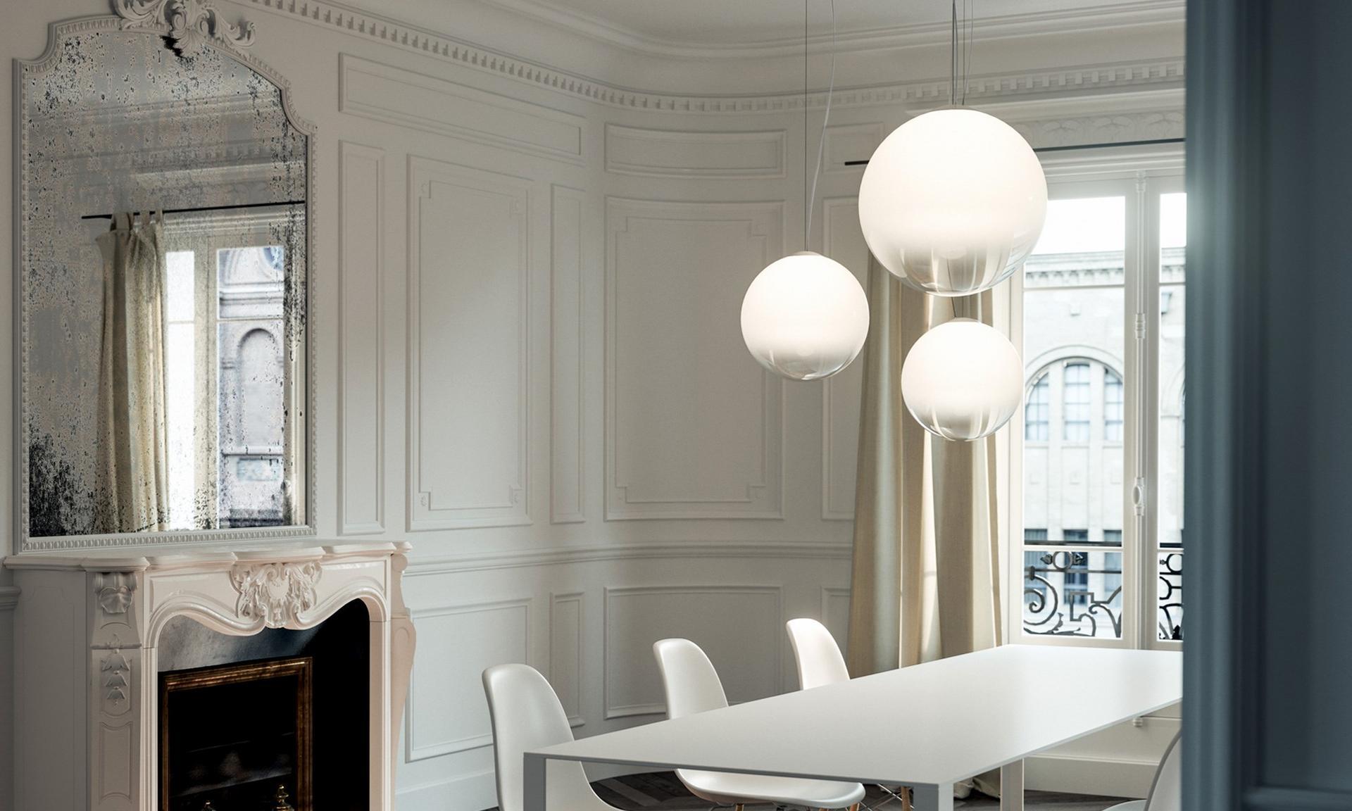 SMOKE LED handmade blown glass pendant lamp