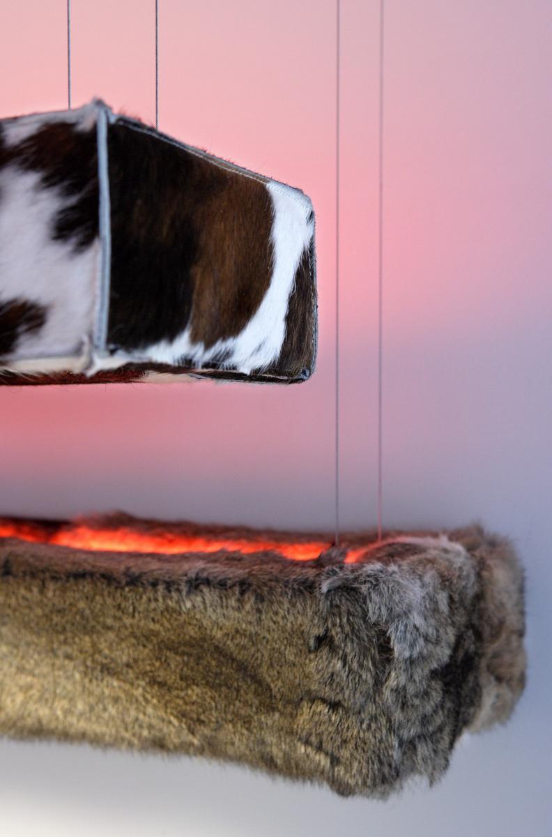 D-COW Direct-indirect light cowhide pendant lamp