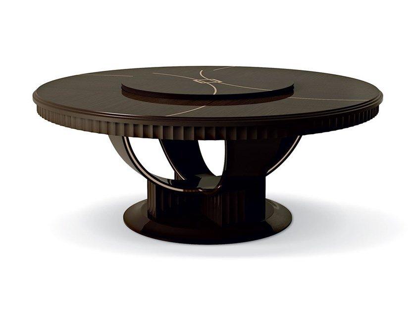 7010 Round wooden table with Lazy Susan