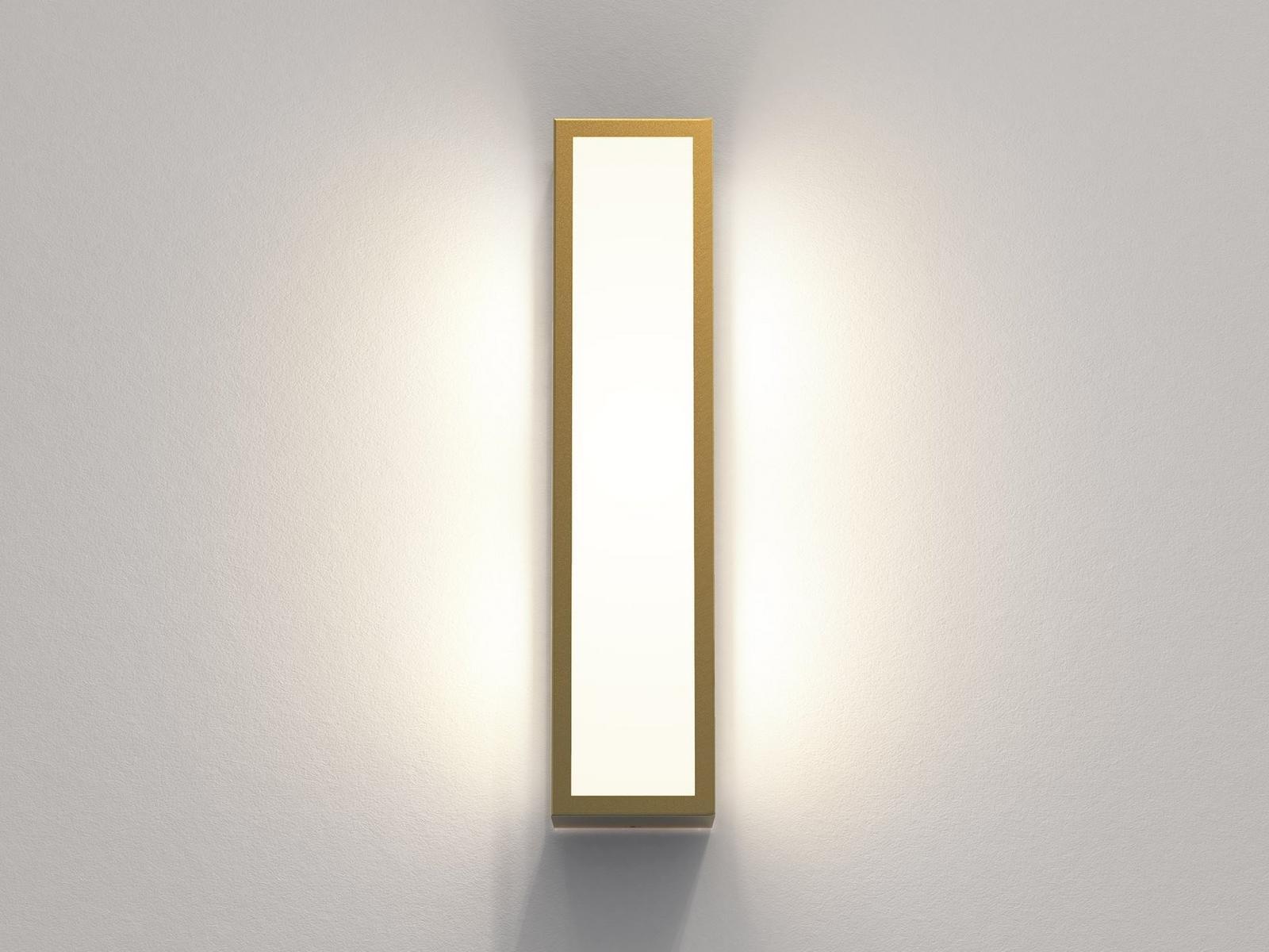 SALERNO LED outdoor wall light made of brass and glass