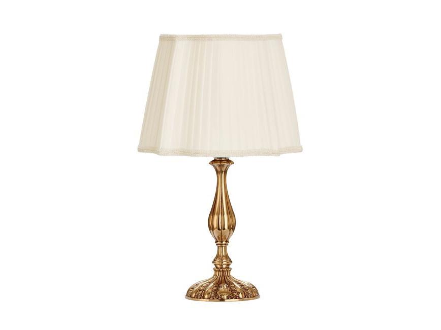 VERONIQUE 796/LP French Gold finish table lamp with pleated silk shade