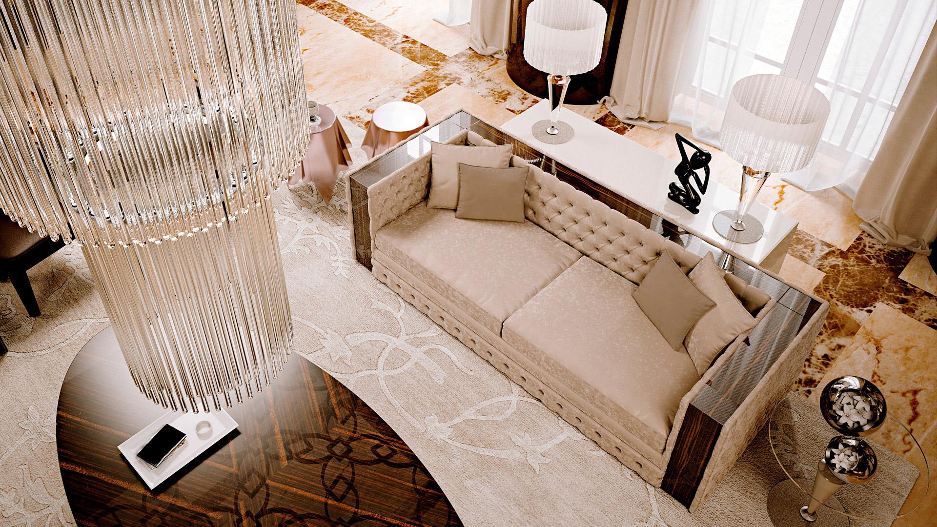 CA' D'ORO Tufted 2 seater sofa