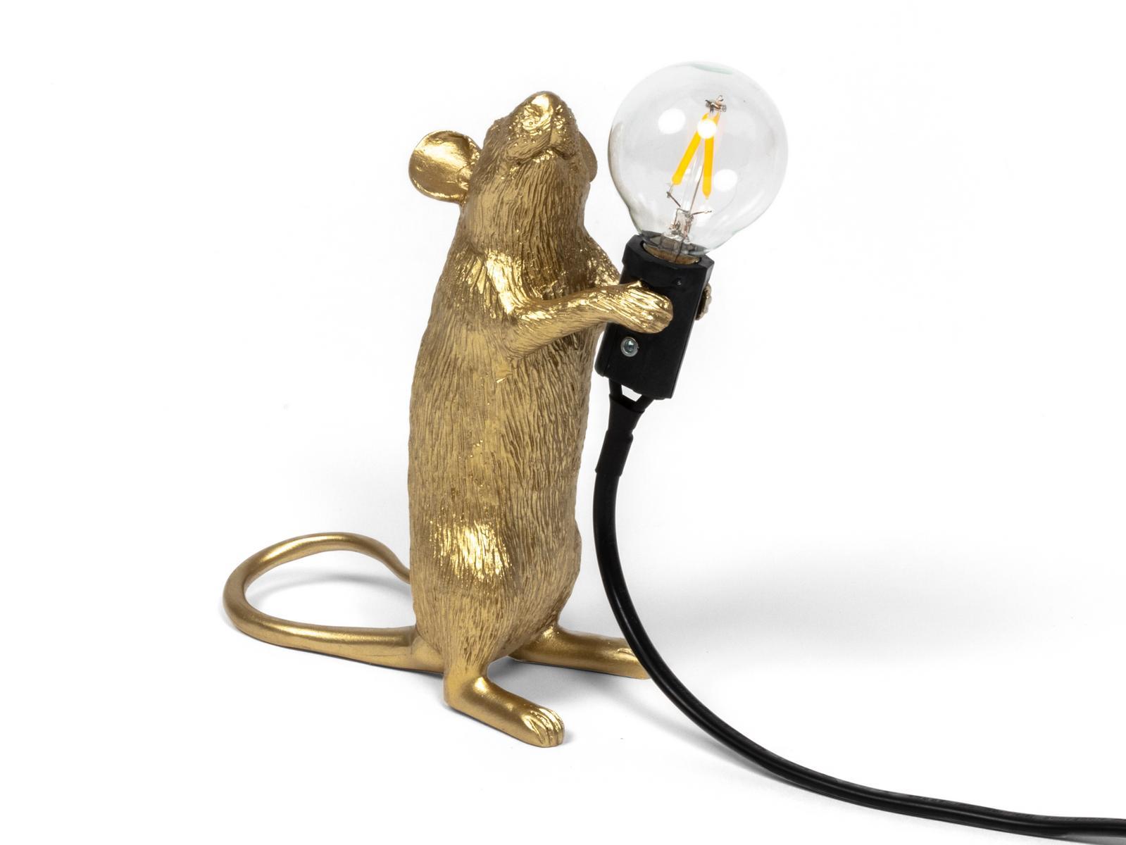 MOUSE LAMP GOLD - STEP LED resin table lamp MOUSE LAMP GOLD - STEP LED resin table lamp