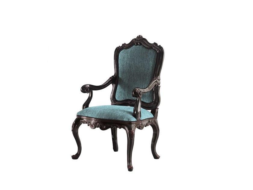TORNABUONI Upholstered fabric chair with armrests