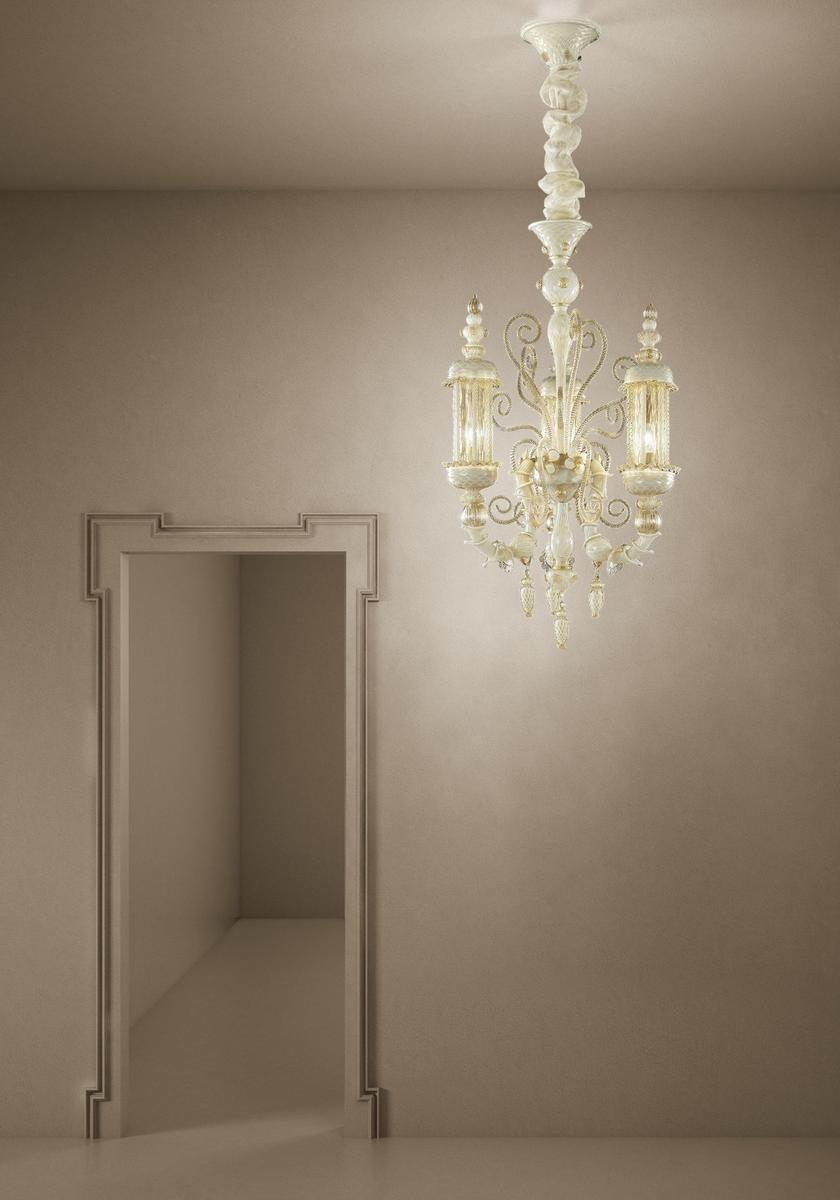 BUCINTORO Glass chandelier with crystals