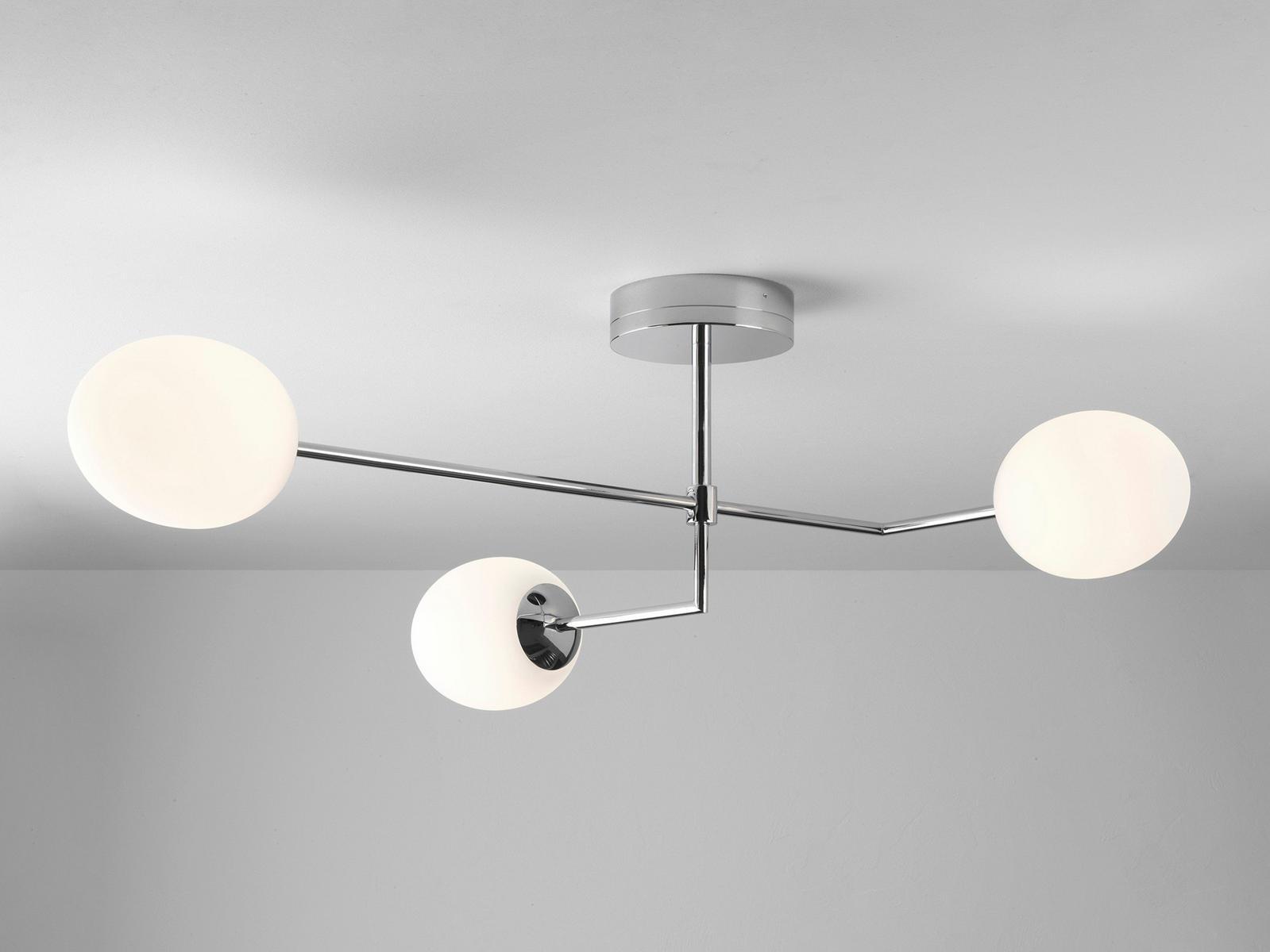 KIWI 3 LED ceiling lamp in metal and opal glass KIWI 3 LED ceiling lamp in metal and opal glass