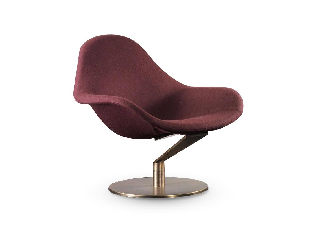 ZENITH Swivel upholstered armchair with armrests