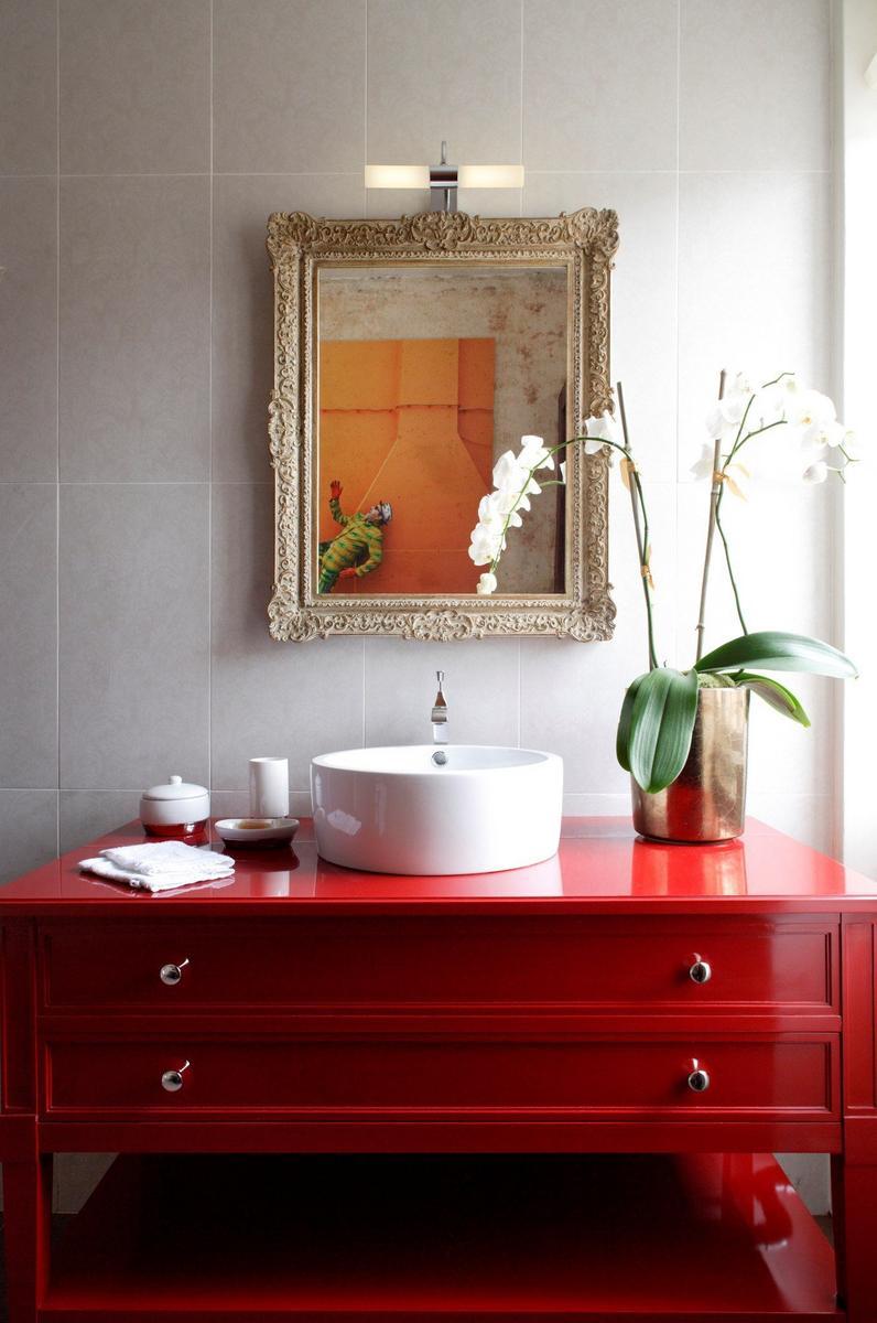 DAYTON Mirror lamp in zinc and glass