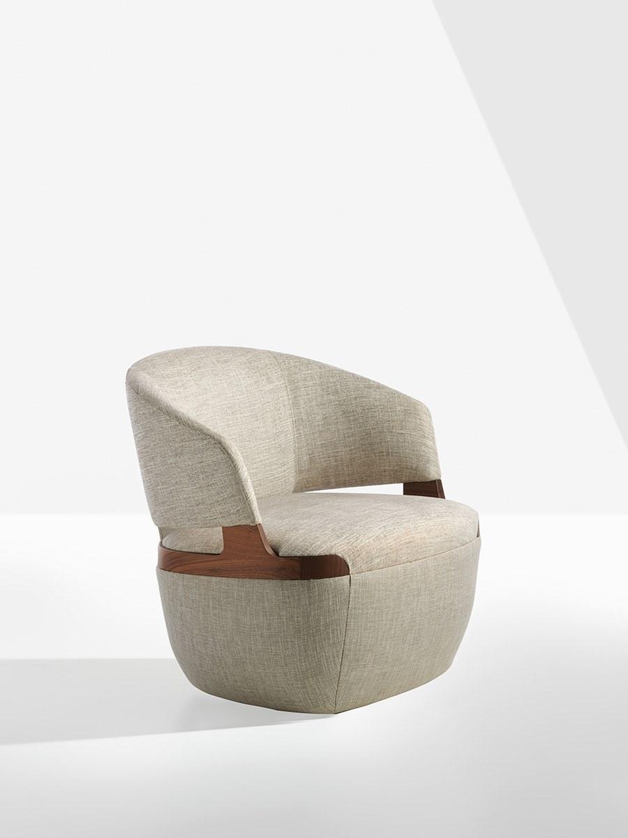 VELIS Swivel fabric easy chair