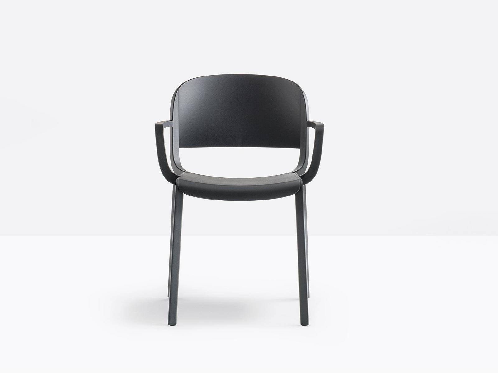 DOME 265 Polypropylene chair with armrests