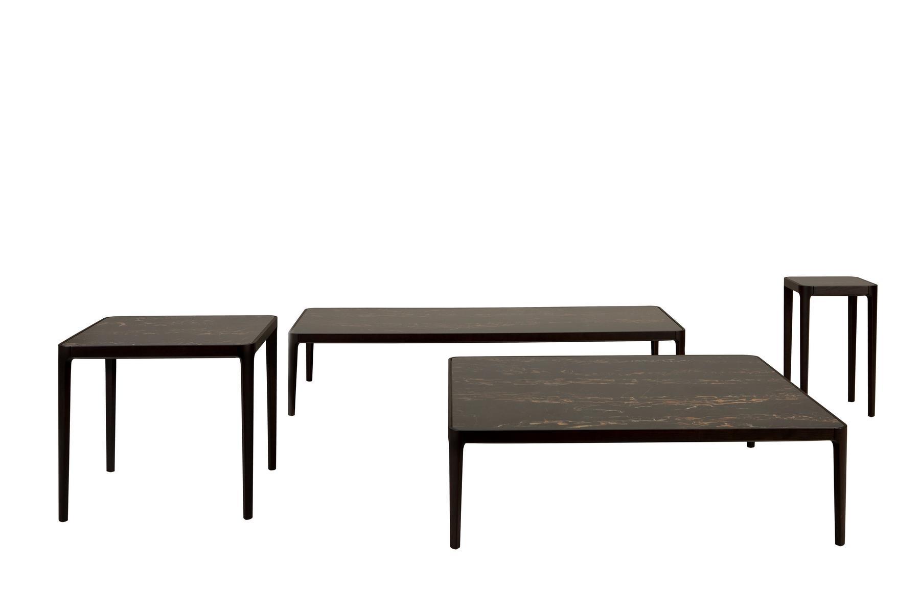 FIDELIO Low square porcelain stoneware coffee table