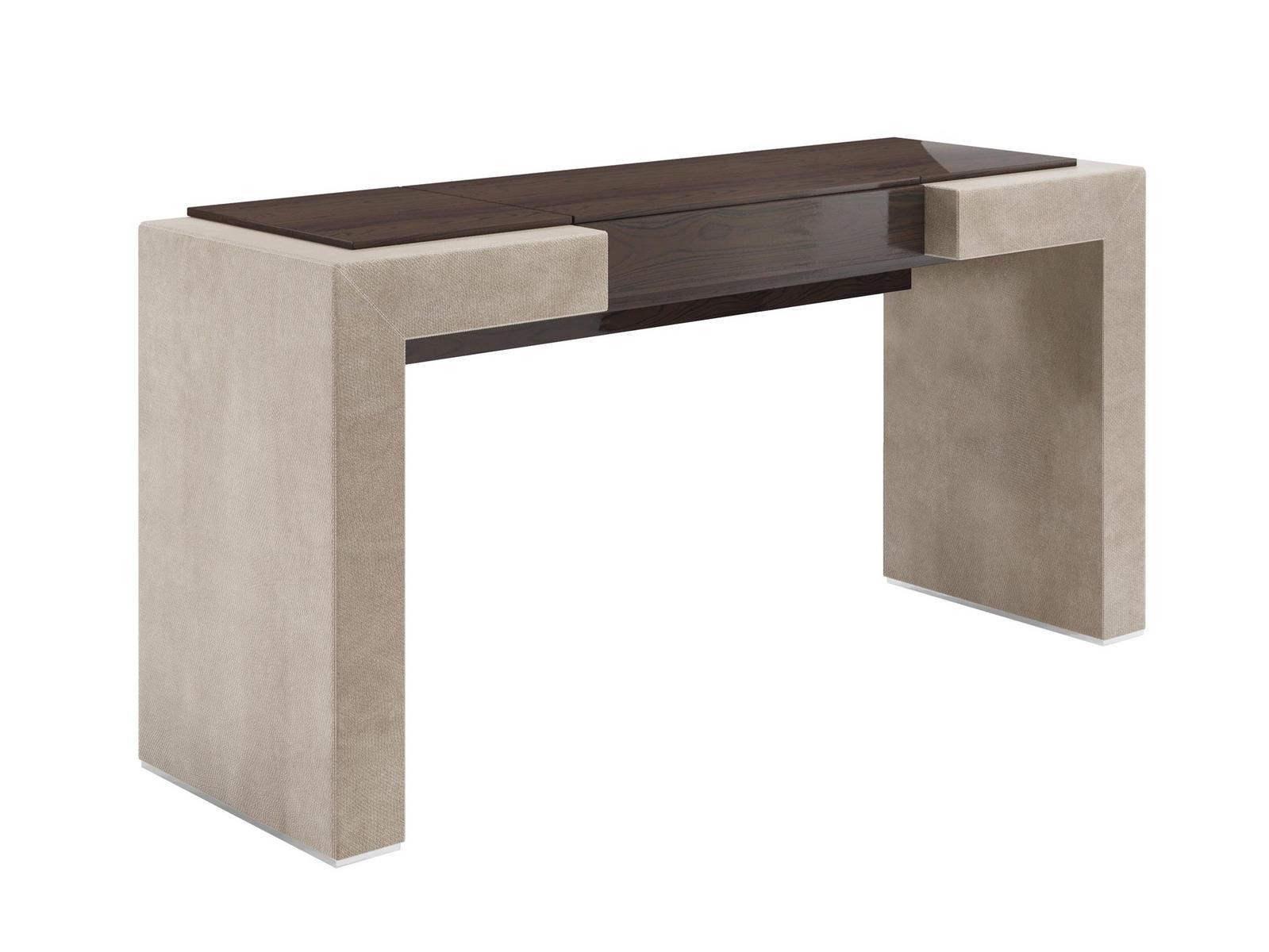 KANDY Rectangular wooden console table with drawers