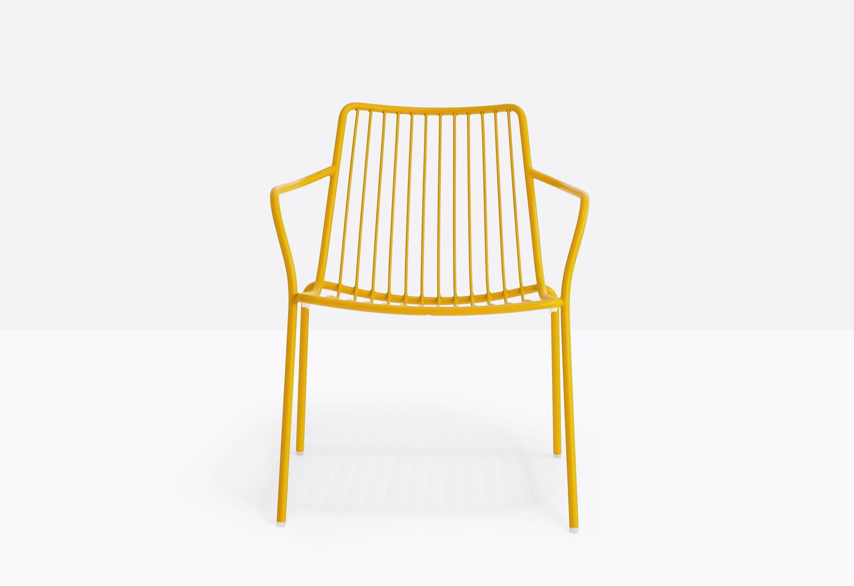 NOLITA 3659 Metal chair with armrests