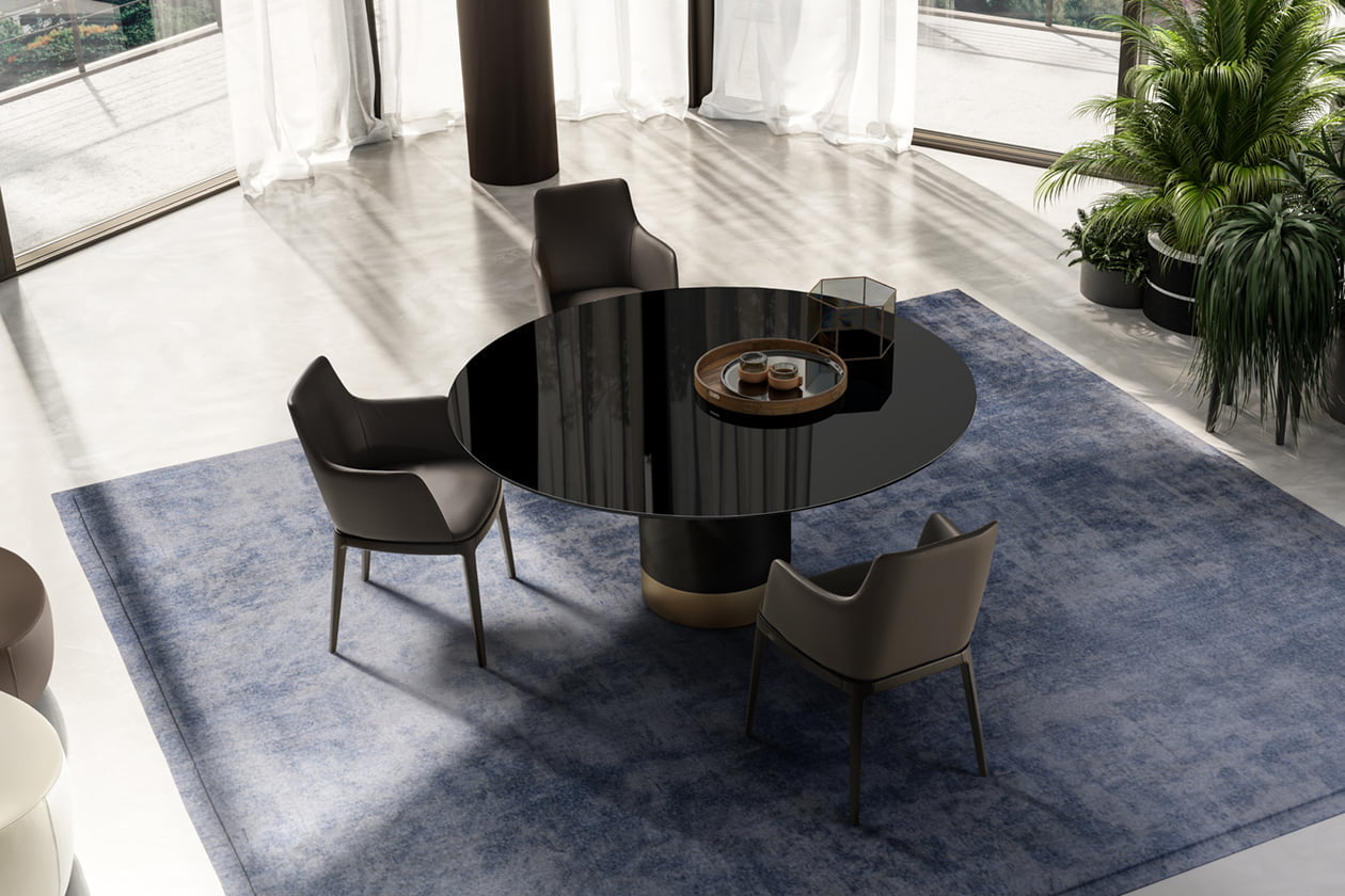 CILINDRO GLASS Rectangular ceramic table