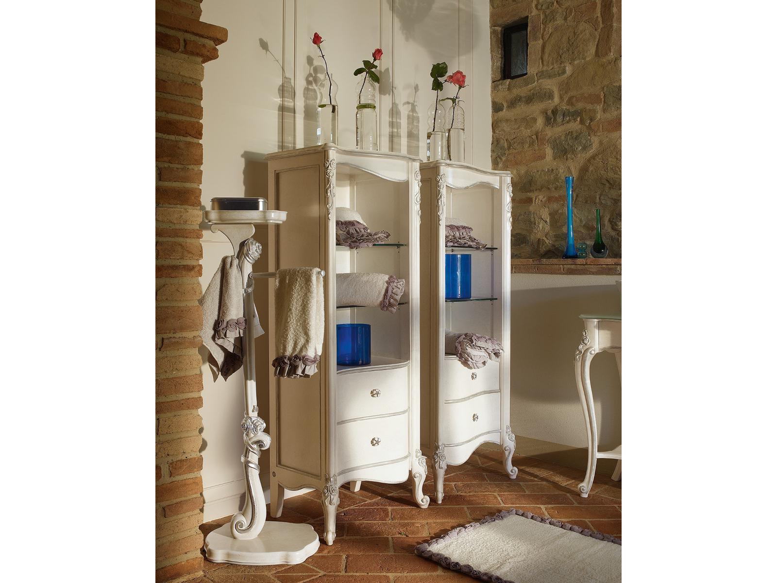 CAPRI Tall bathroom cabinet with drawers