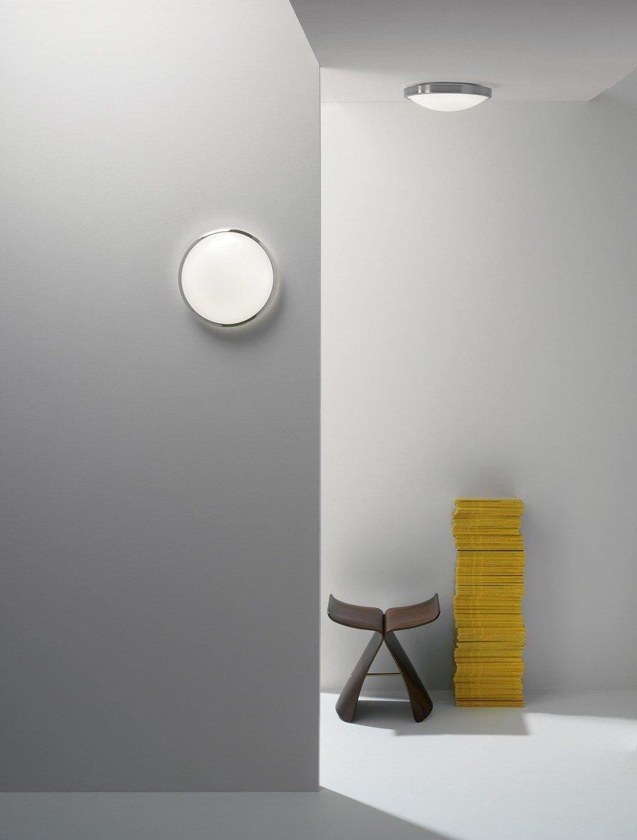 OSAKA LED glass and steel ceiling light