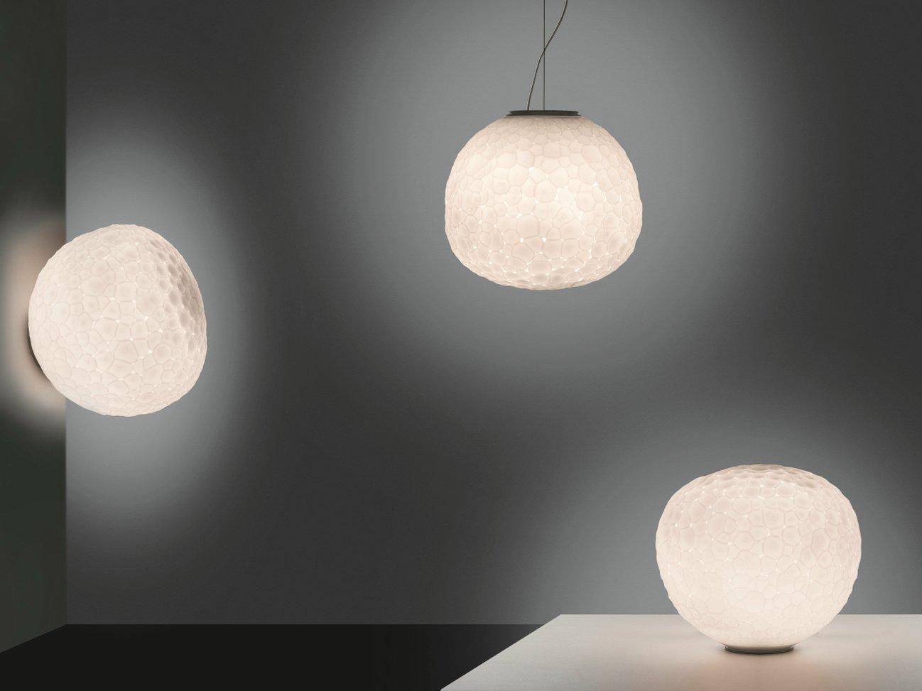 METEORITE Blown glass pendant lamp