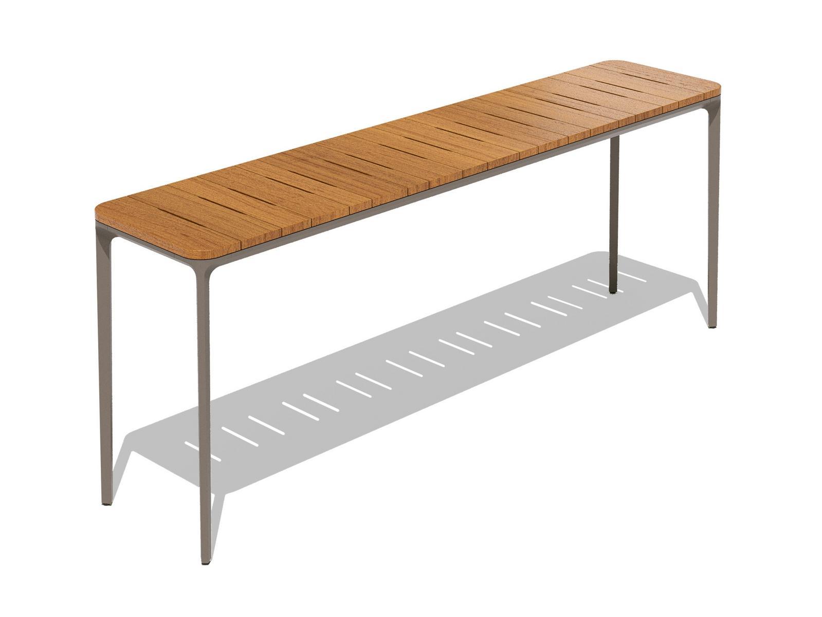 SLIM Rectangular iroko garden console