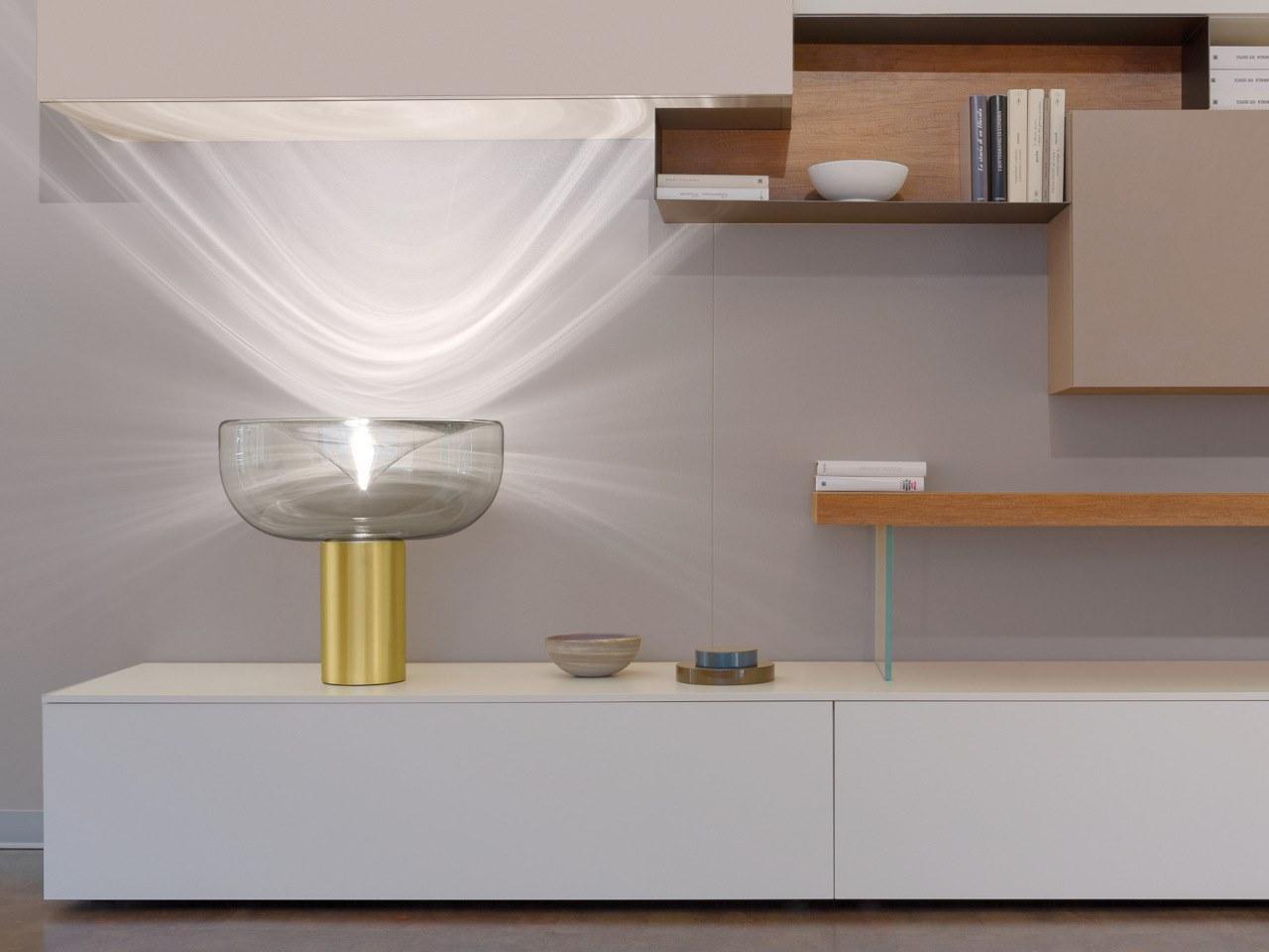 AELLA T LED blown glass table lamp