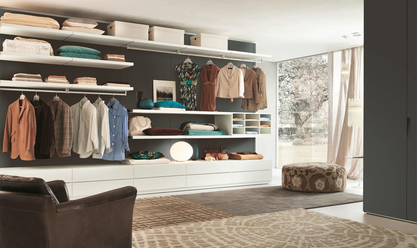 STORE Corner melamine walk-in closet