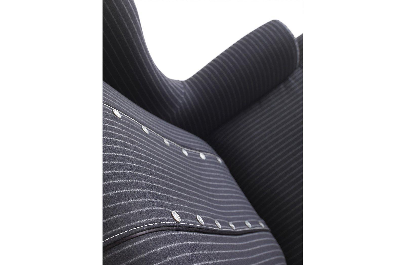 AYLA_2 Bergere fabric armchair with armrests