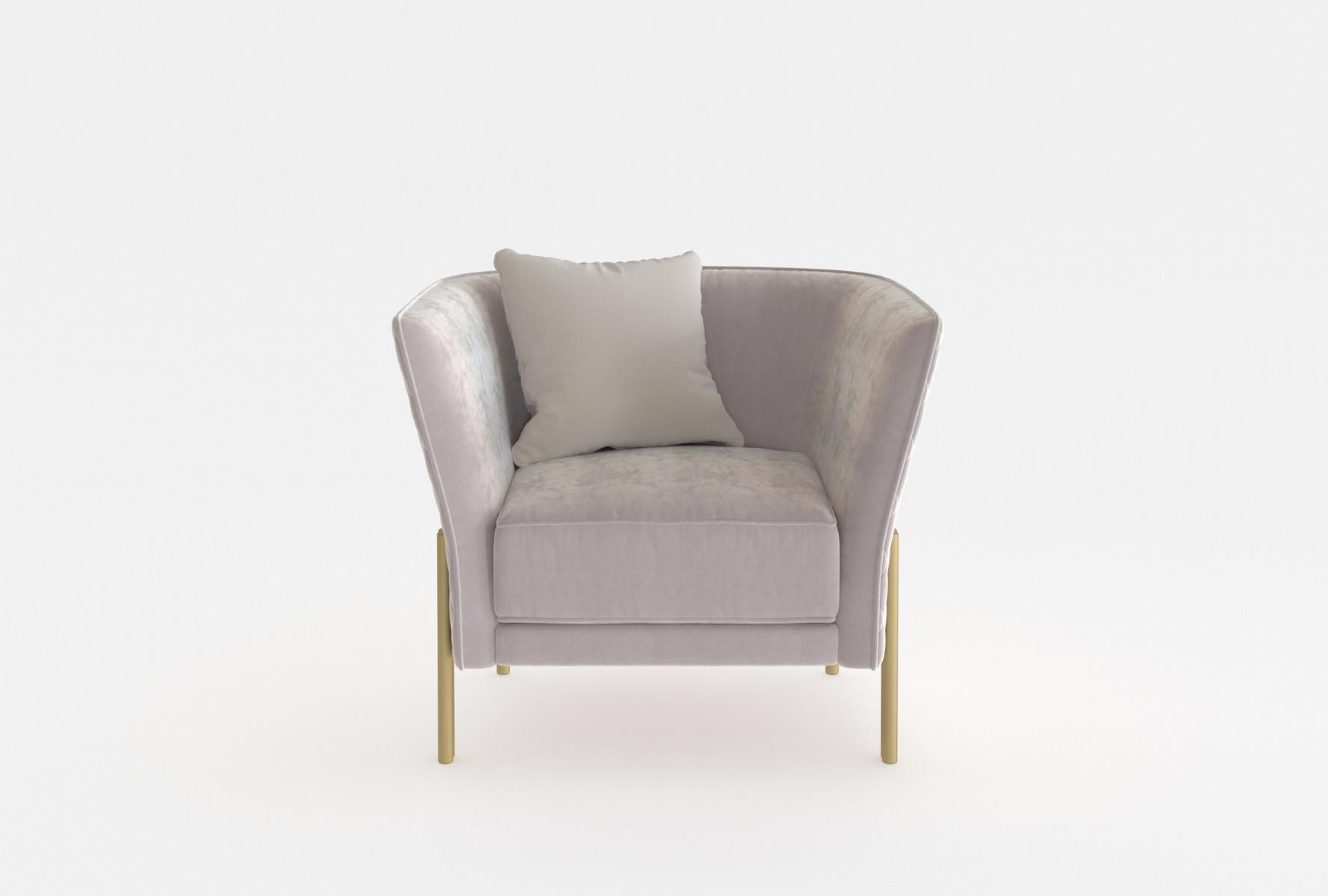 UNIVERSAL Fabric armchair with armrests