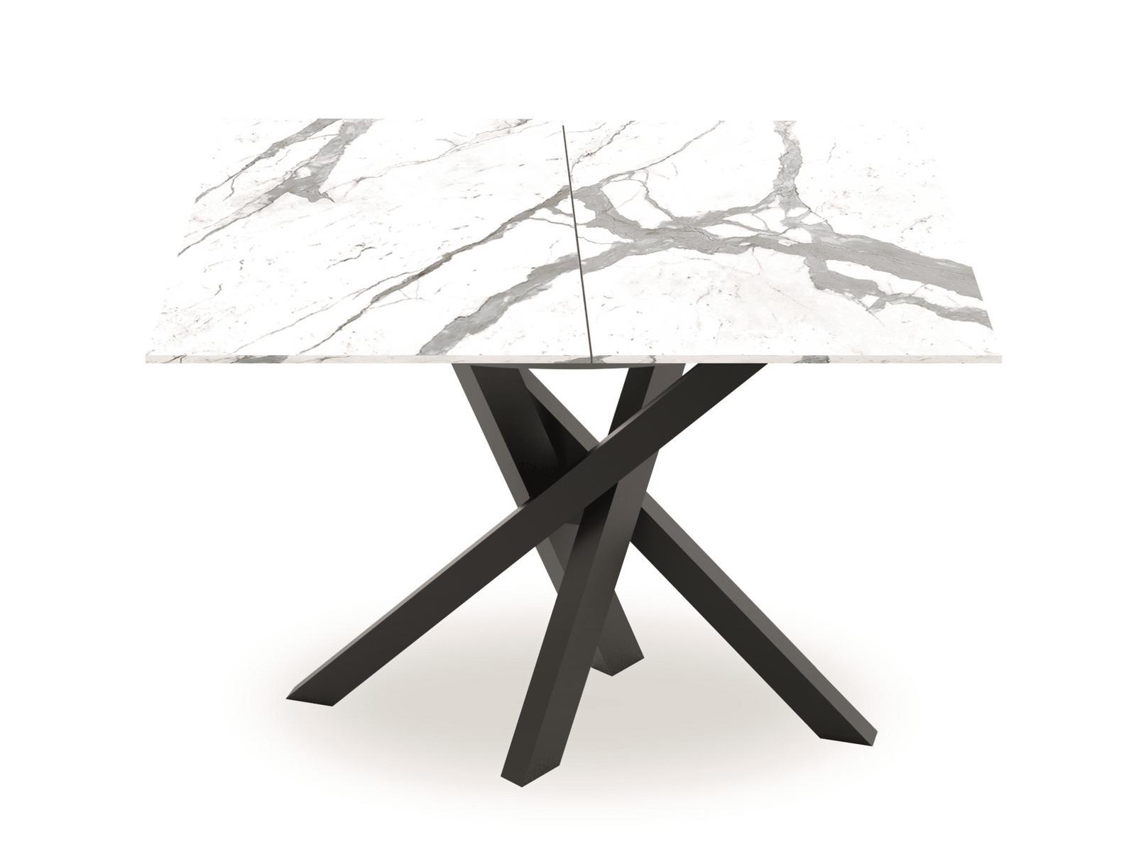 SQUARE Extending square ceramic dining table