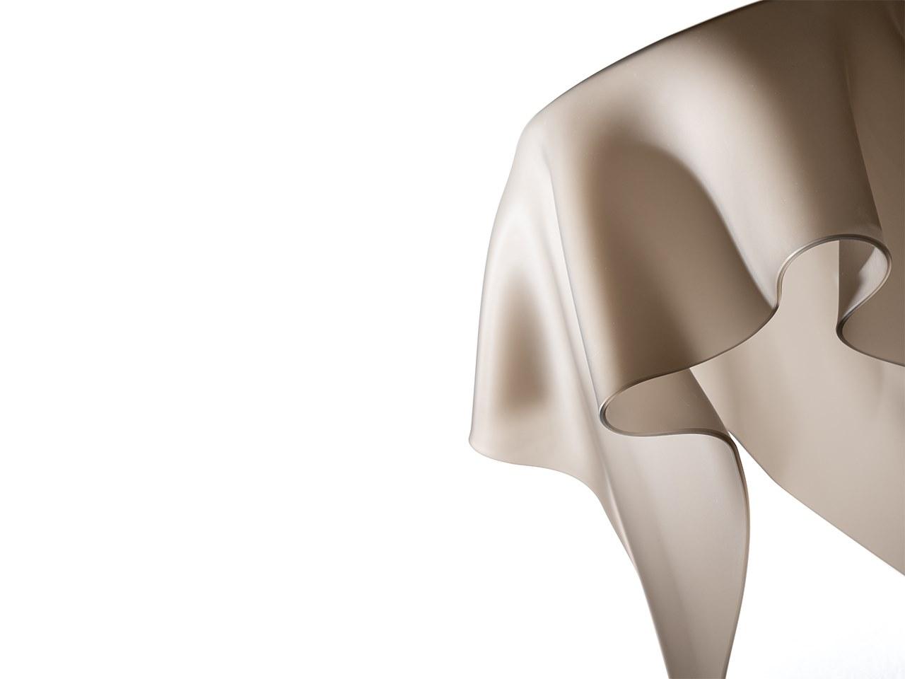 FOULARD Round glass coffee table