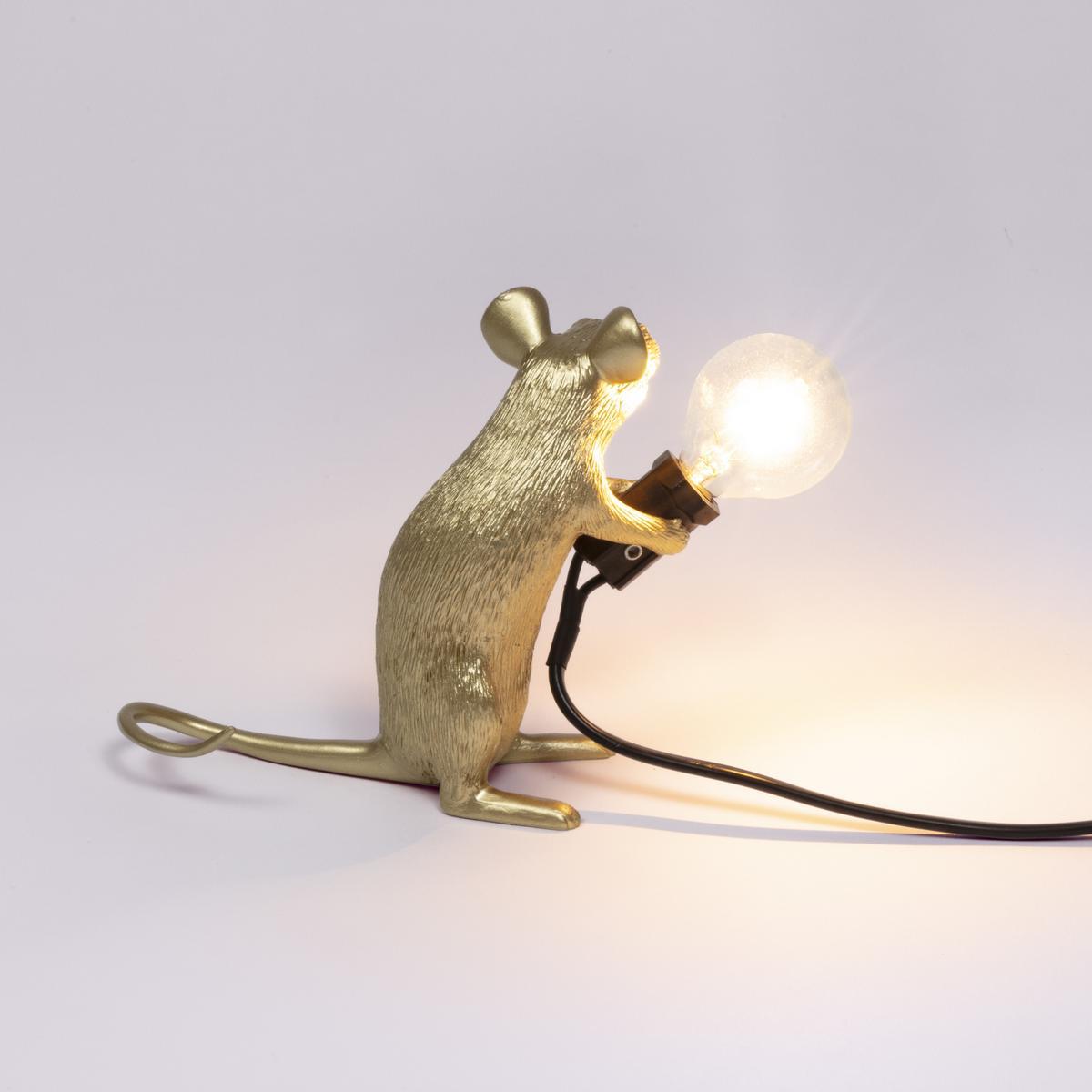 MOUSE LAMP GOLD - MAC LED resin table lamp