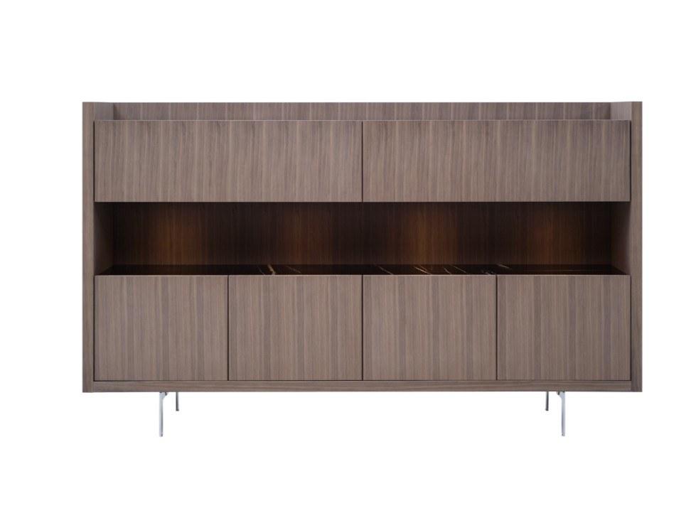LIAGÒ Wooden highboard with integrated lighting