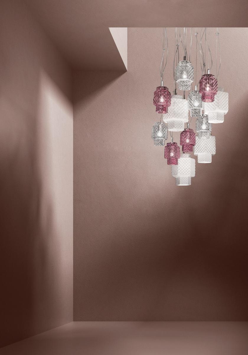 CASA BLANCA Glass pendant lamp