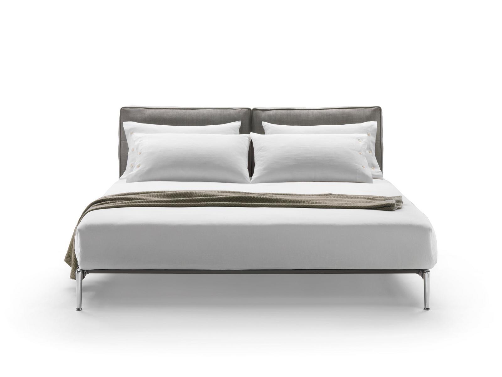 ADDA Fabric double bed with upholstered headboard