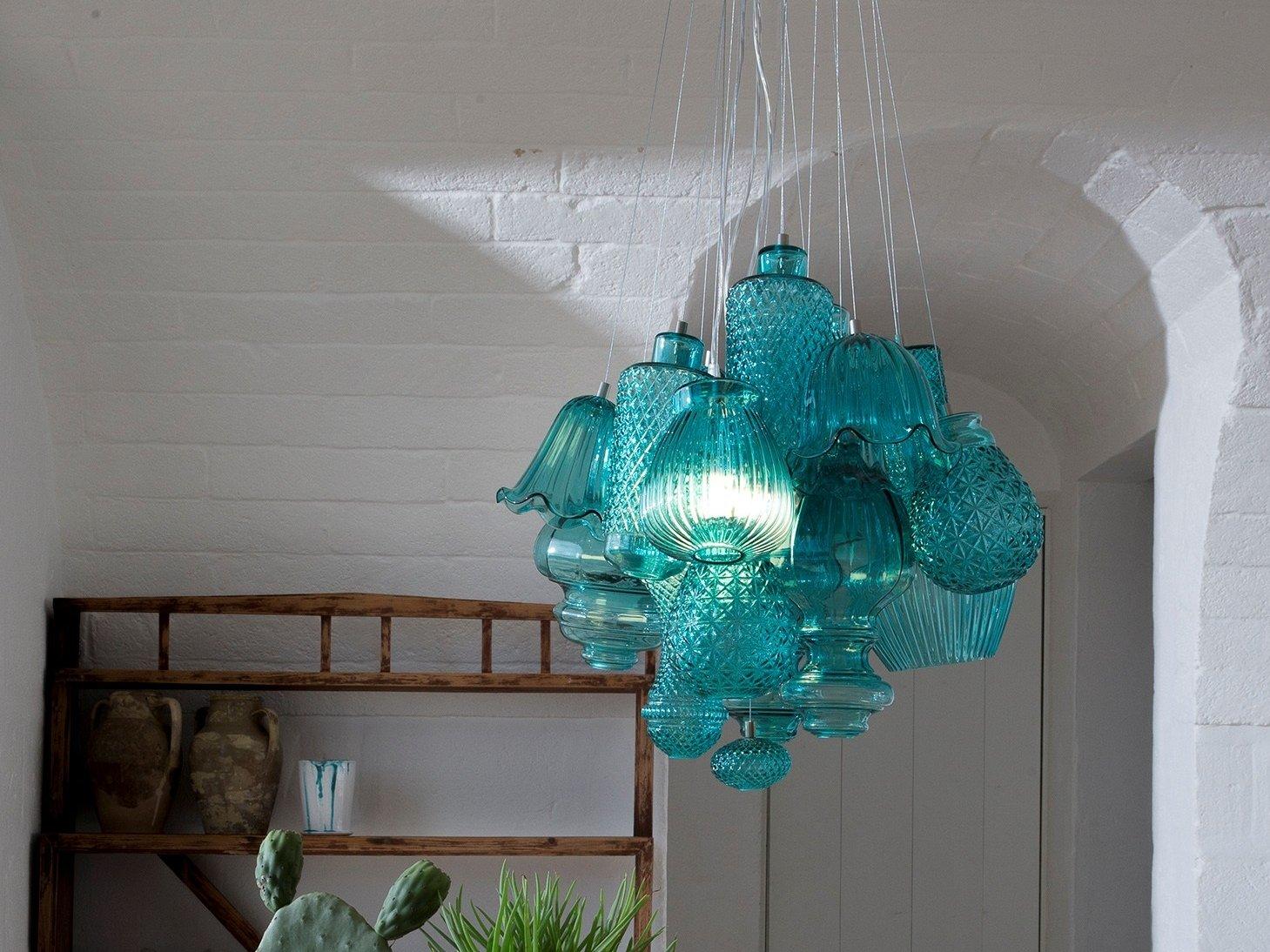 CERAUNAVOLTA Direct light glass pendant lamp