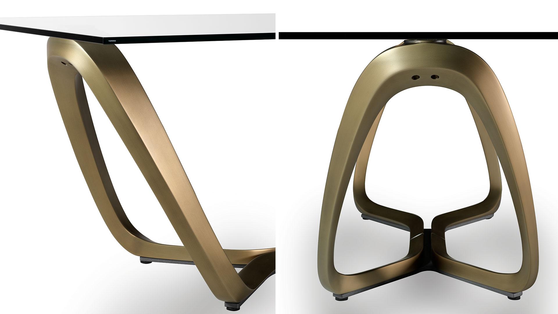 SEGNO Rectangular glass dining table