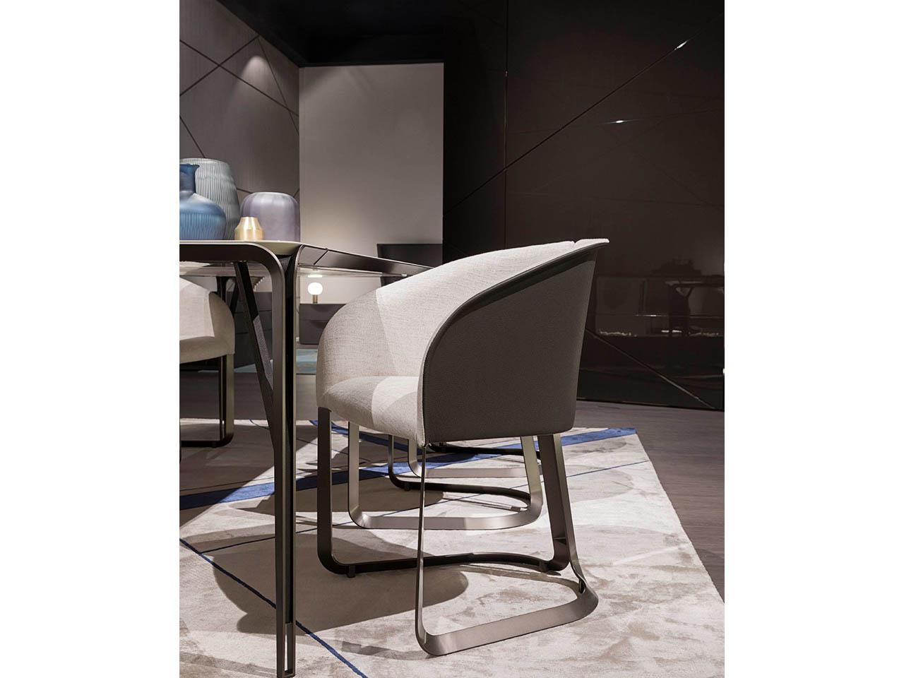 MILANO Upholstered chair with armrests