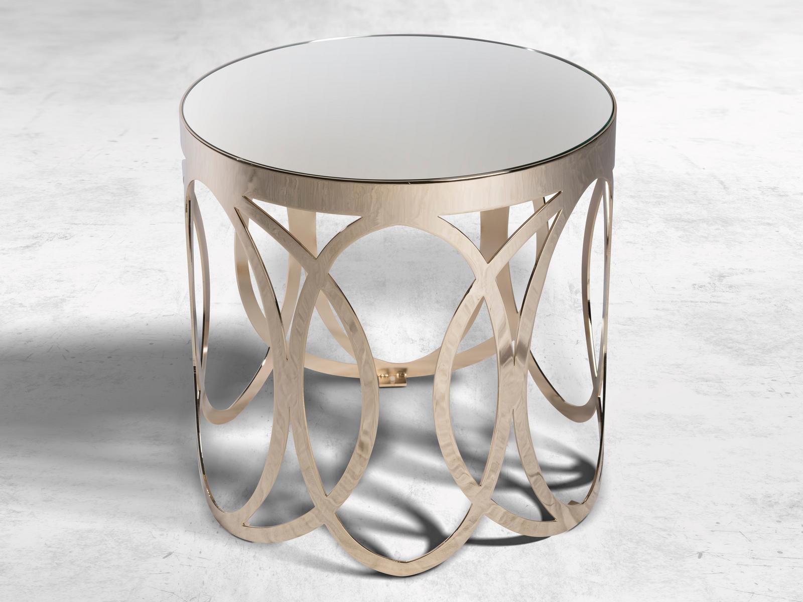 SCARLETT Marble and metal high side table SCARLETT Marble and metal high side table