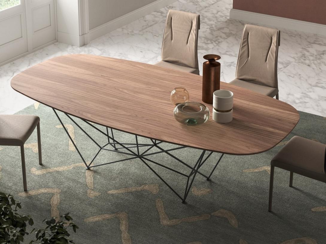 FIL8 FISSO Oval oak table