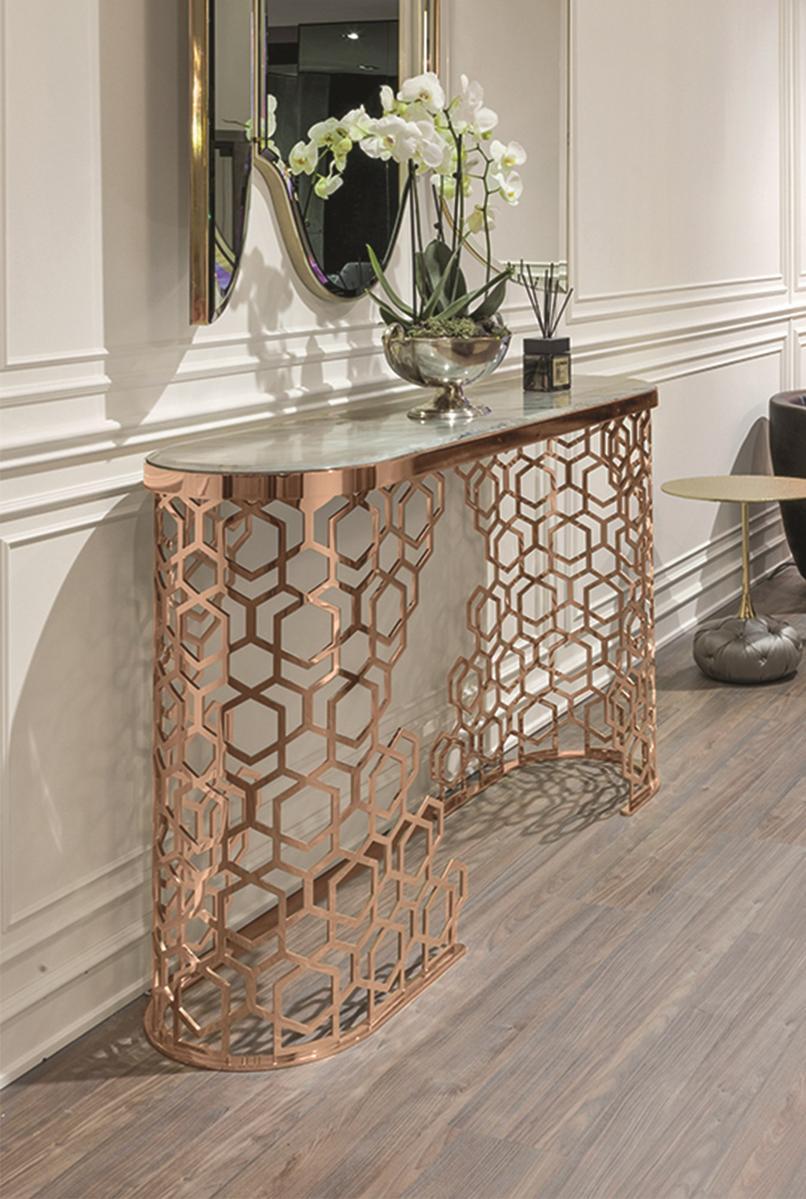 MANFRED Rectangular metal console