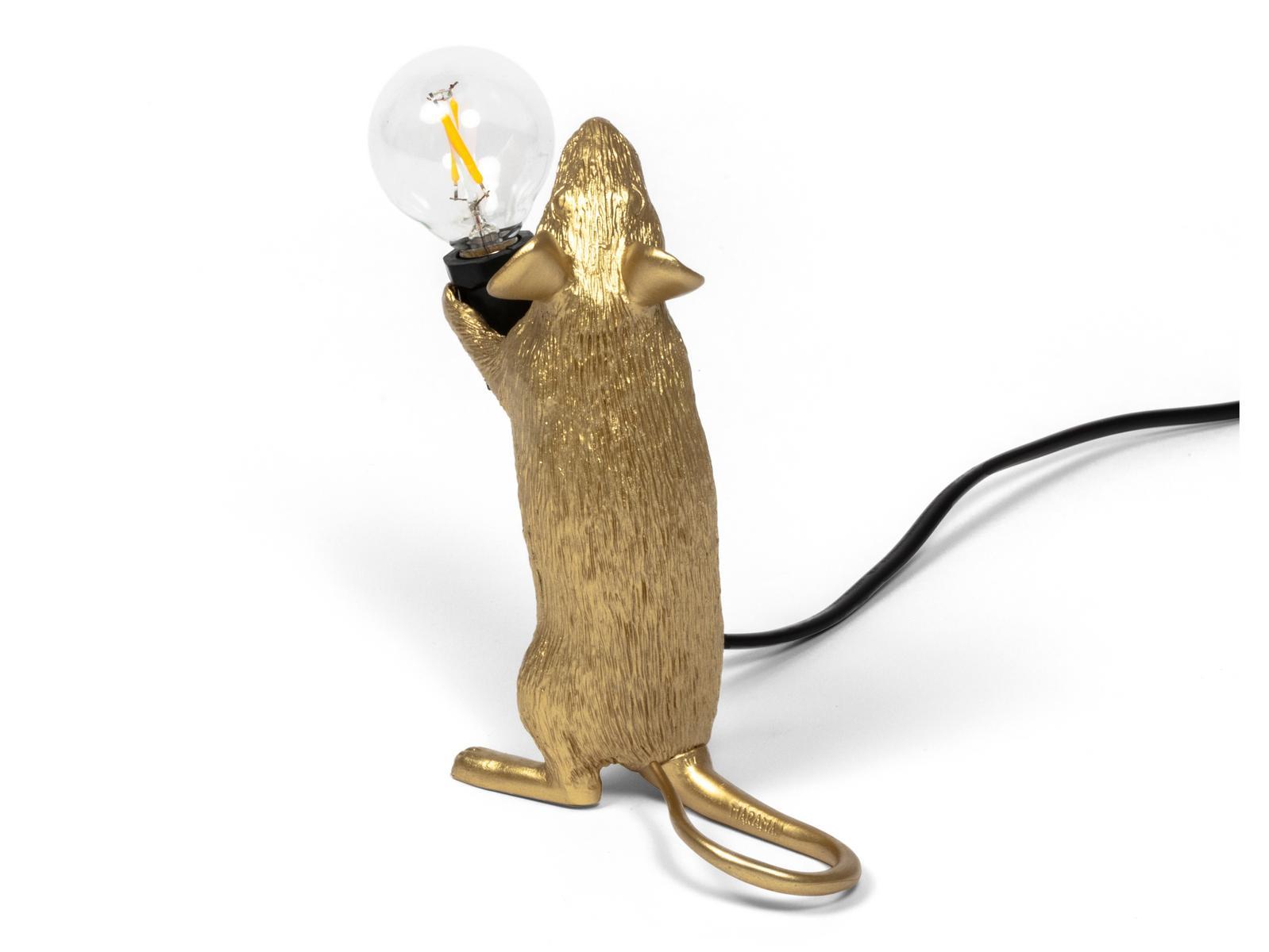 MOUSE LAMP GOLD - STEP LED resin table lamp MOUSE LAMP GOLD - STEP LED resin table lamp