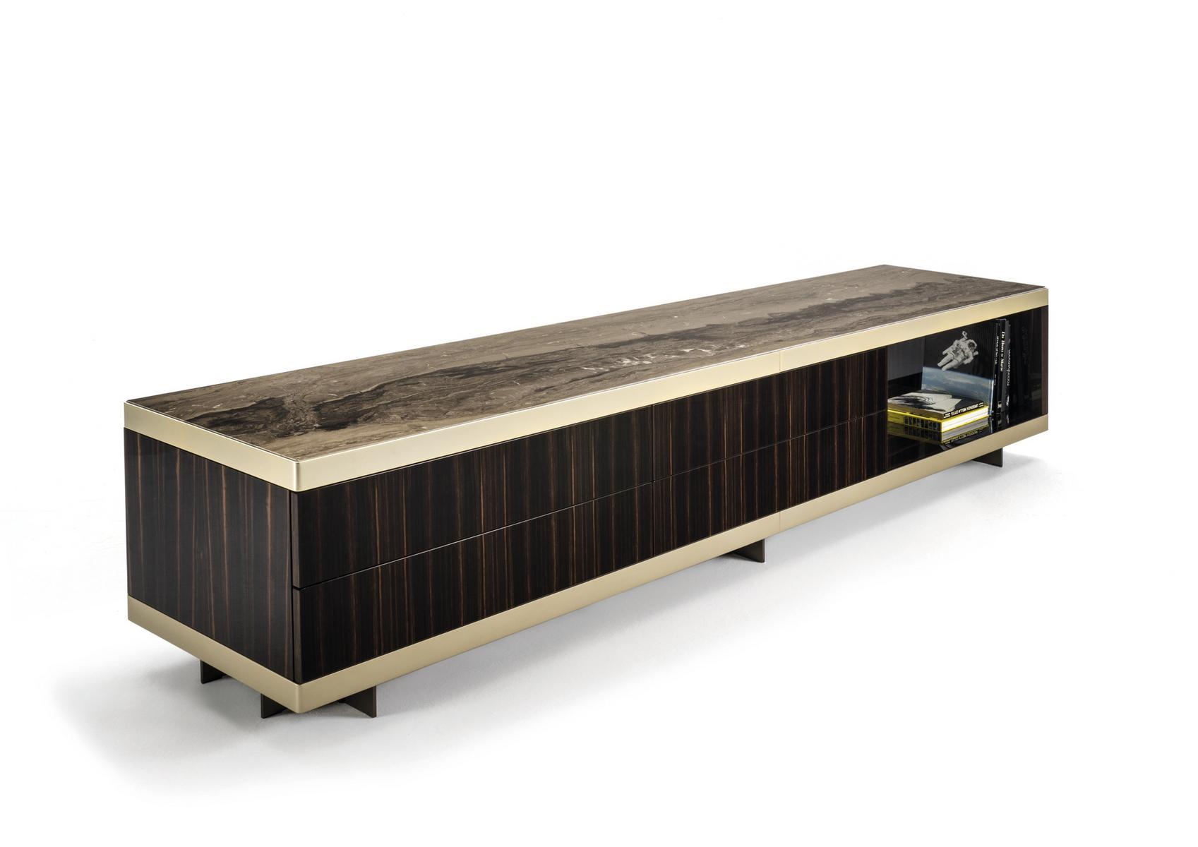 ASPEN-EVO Modular veneer sideboard with drawers