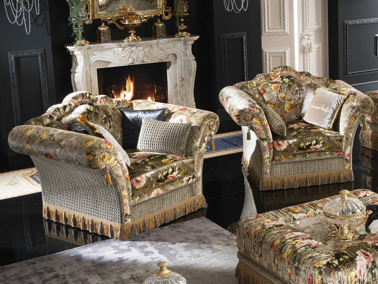 14415 Fabric armchair with armrests