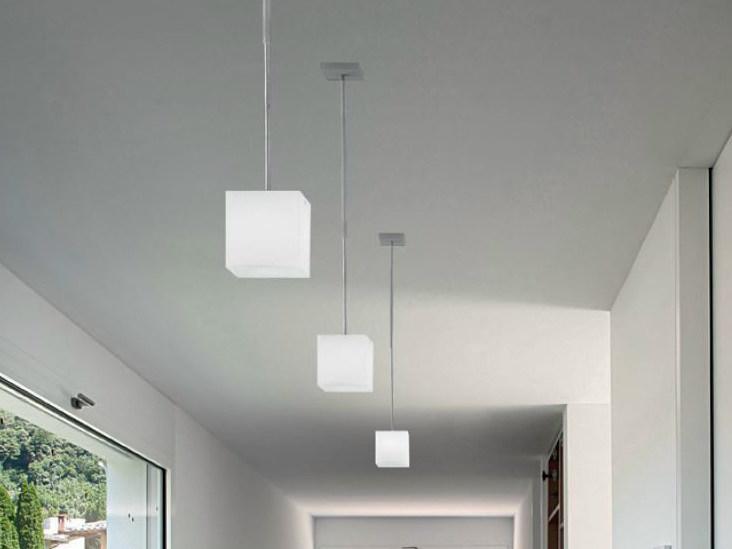KUBIK Blown glass pendant lamp