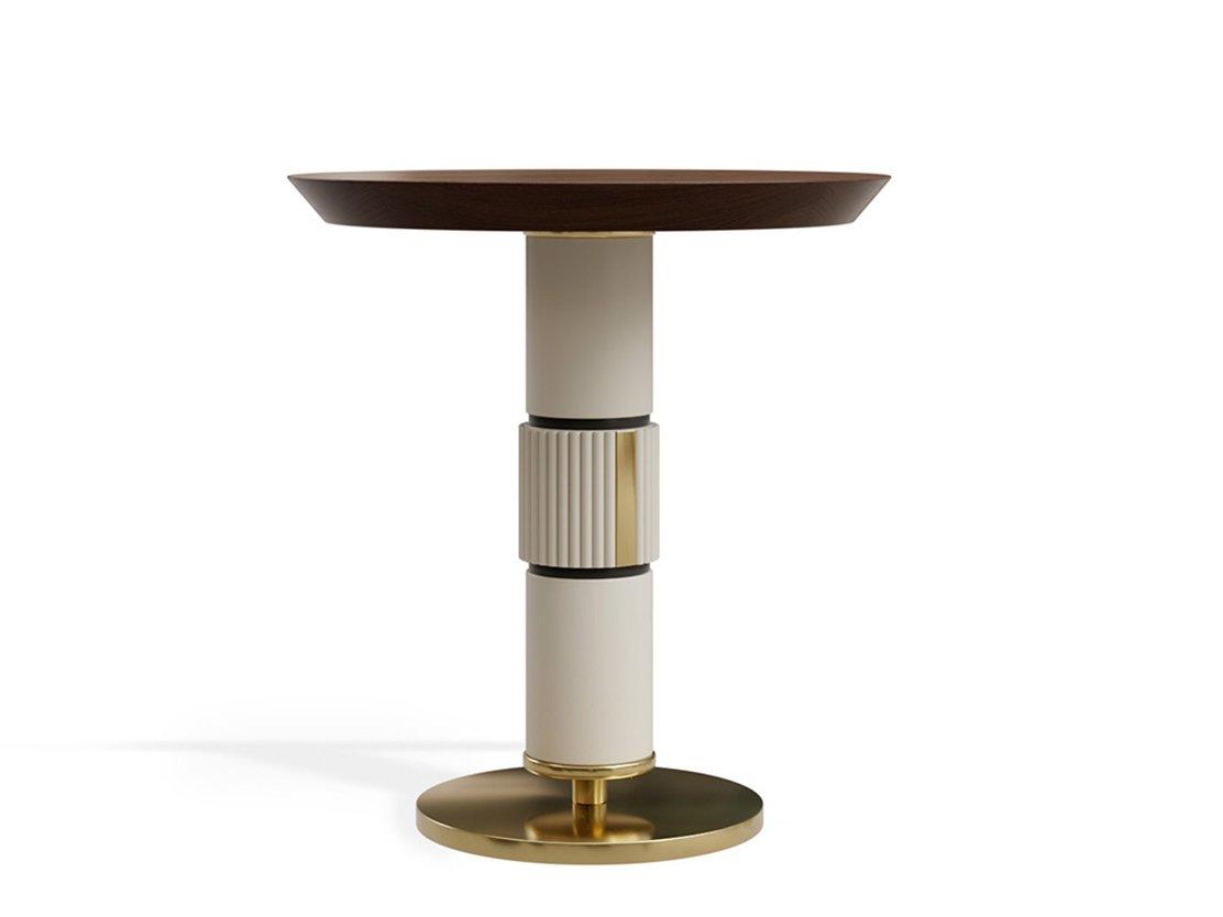 PR.340 Round wooden high side table