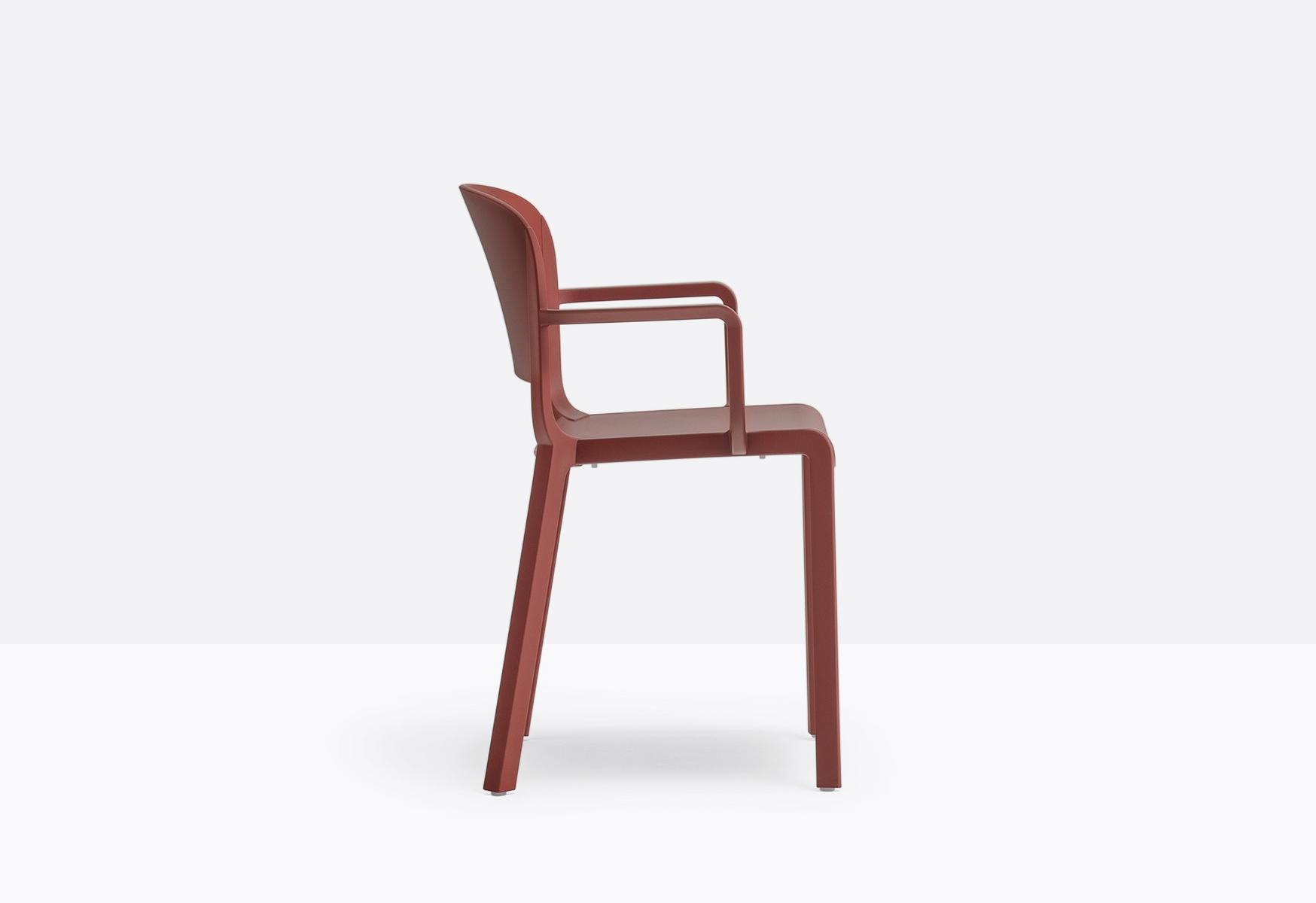 DOME 265 Polypropylene chair with armrests