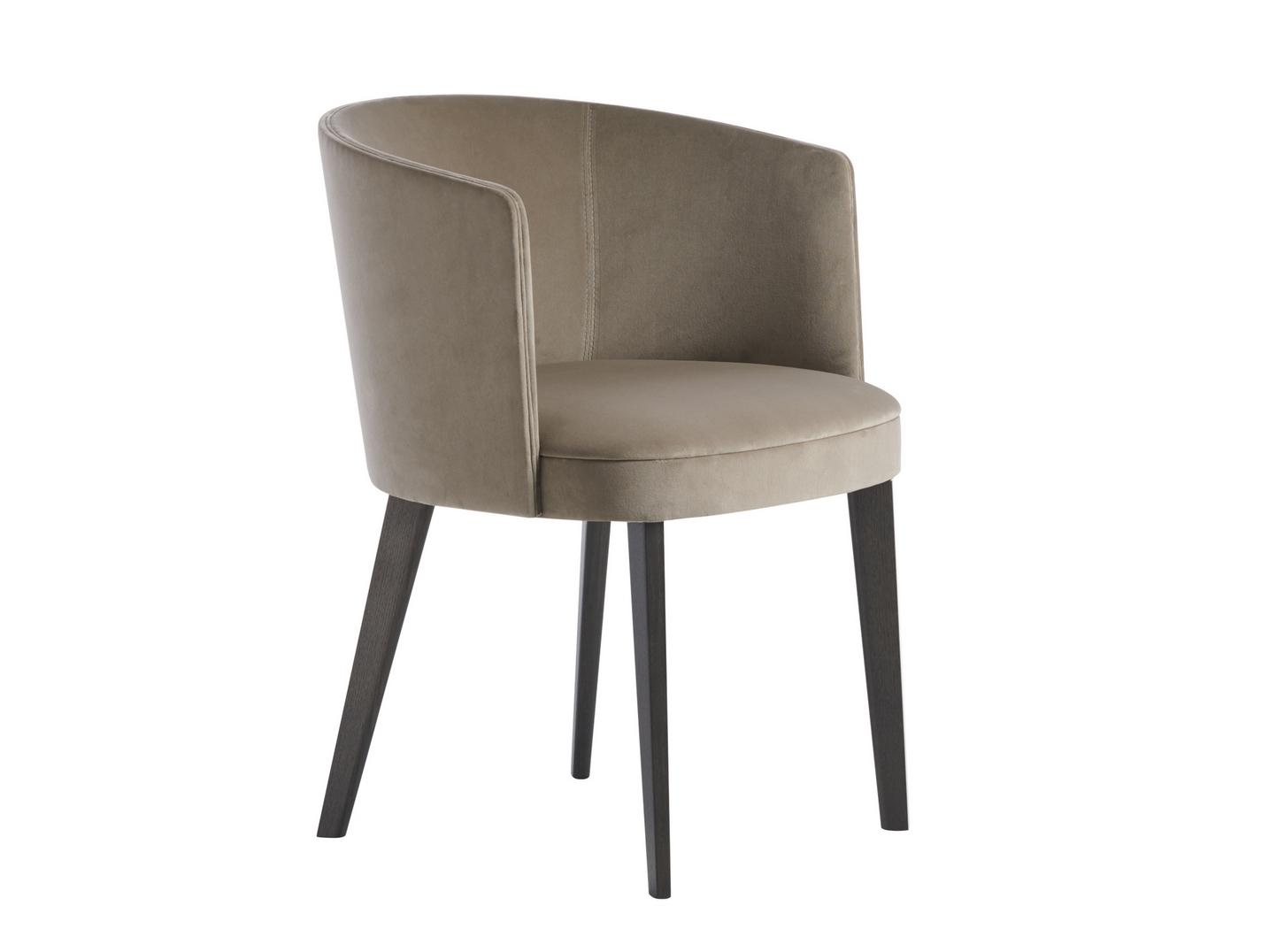 LÈNA Fabric chair with armrests